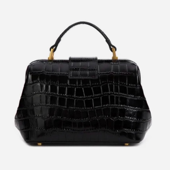 New in the Box BRANDON BLACKWOOD Black Croc ELIZABETH DOCTOR BAG - Picture 10 of 11